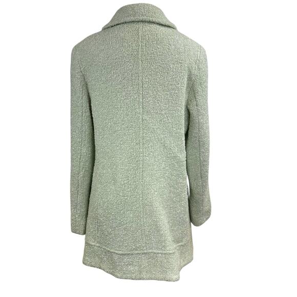 Vintage Donnkenny Wool Blend Boucle Elegant Green Women's Coat Size 10 - Picture 5 of 9